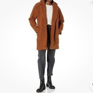 Daily/Ritual women’s Orange/Brown Teddy Winter Coat
Size S